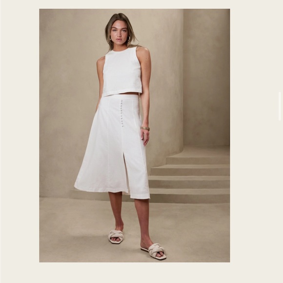 NWT Banana Republic Linen Blend midi skirt - Picture 1 of 6